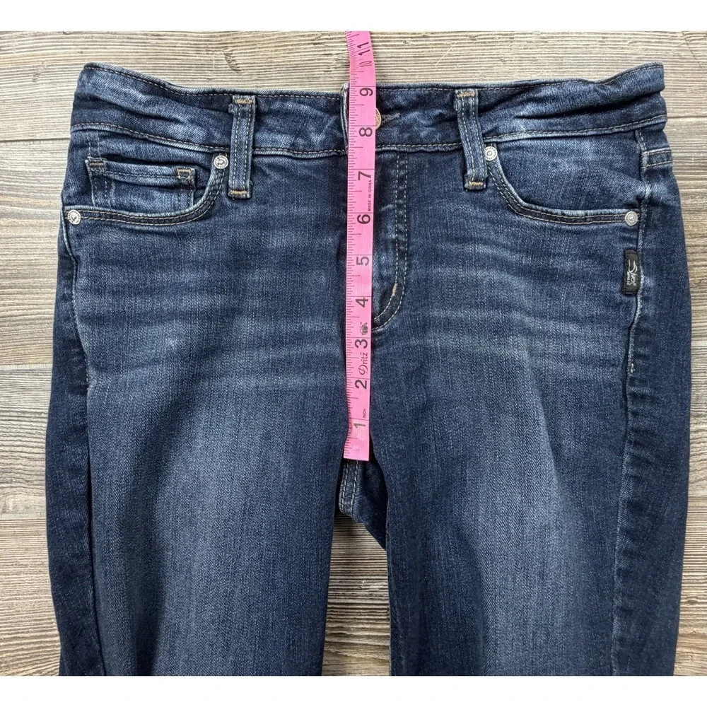 Silver Jeans Co Elyse Skinny Crop Medium Wash Jeans W27 L26 Fits 29x26